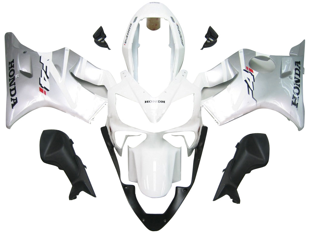 2004-2007 Honda CBR 600 F4i wit en zilver F4i Racing stroomlijnkappen algemeen