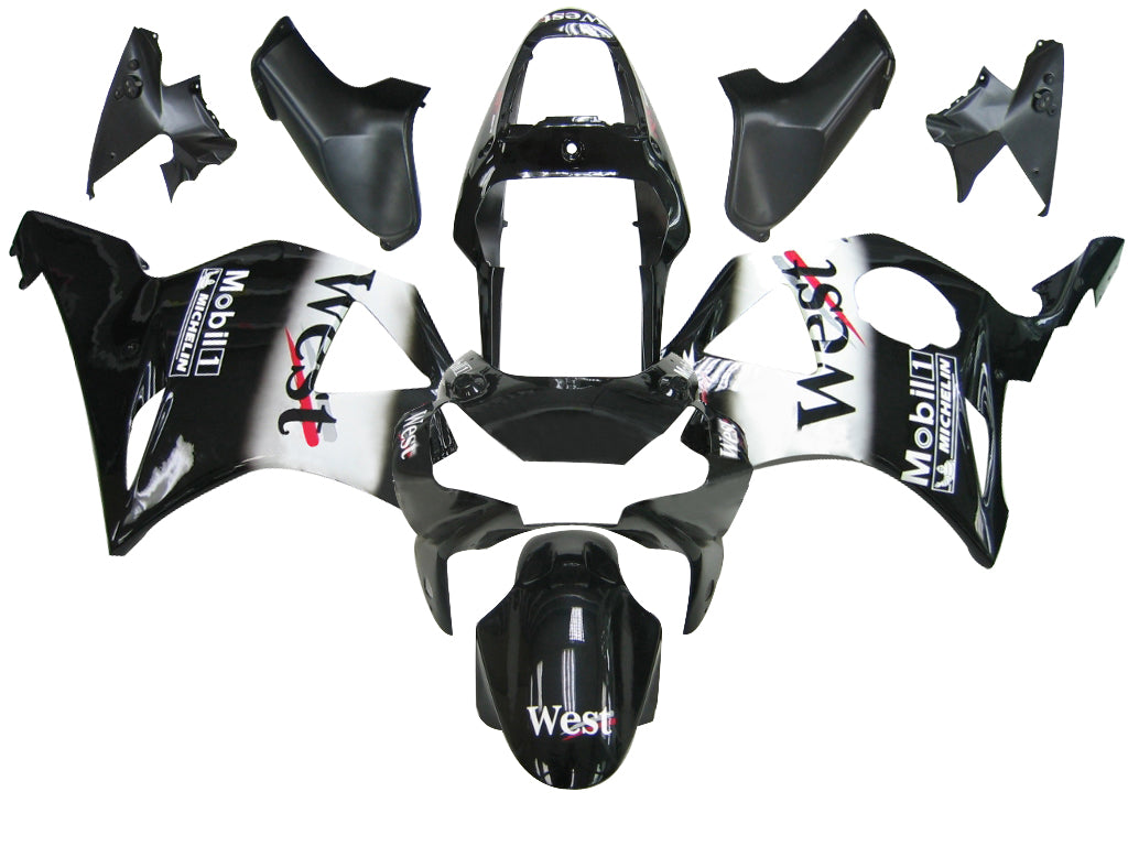 2002-2003 Honda CBR 954 RR Black West Racing Carénages Générique