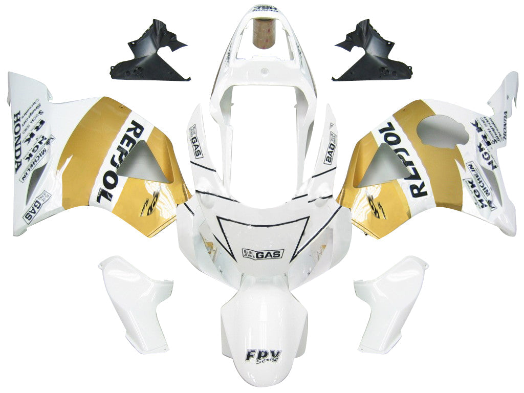 2002-2003 Honda CBR 954 RR White & Gold Repsol Racing Fairings Generic