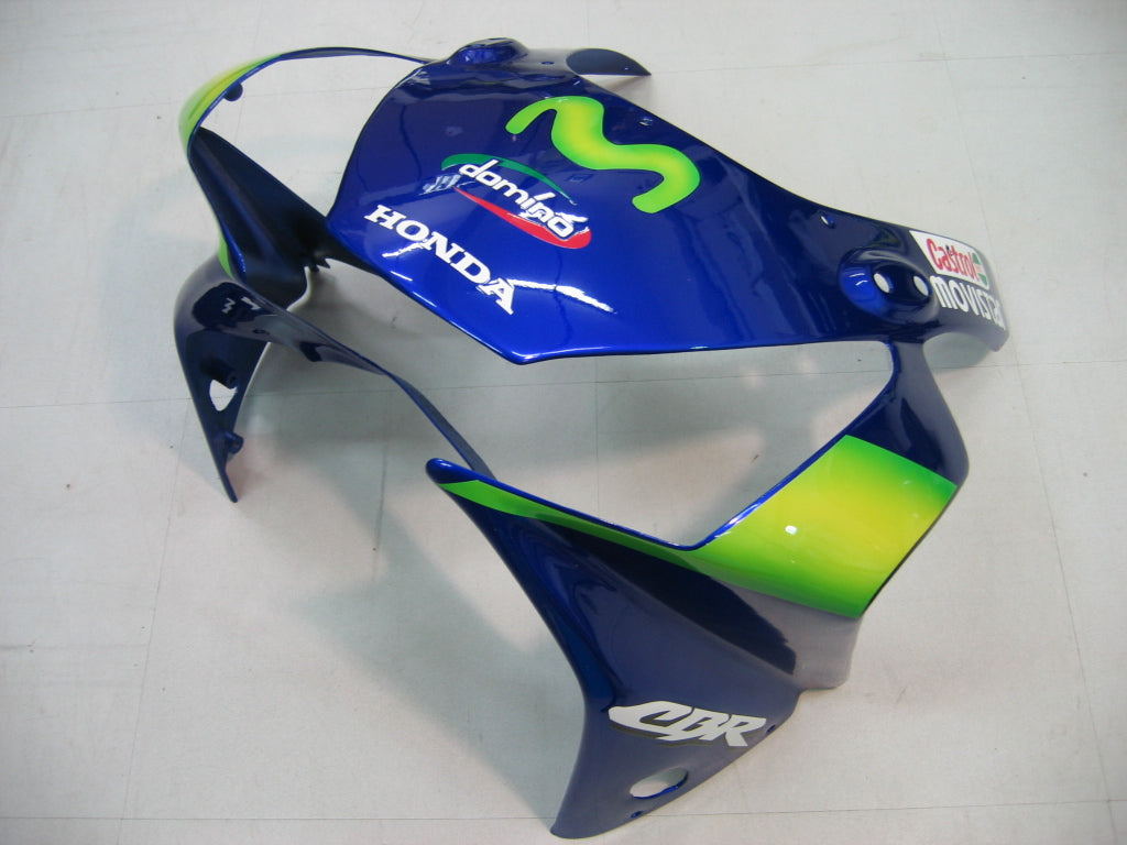 2002-2003 Honda CBR 954 RR Blue & Green Movistar Racing Fairings Generic