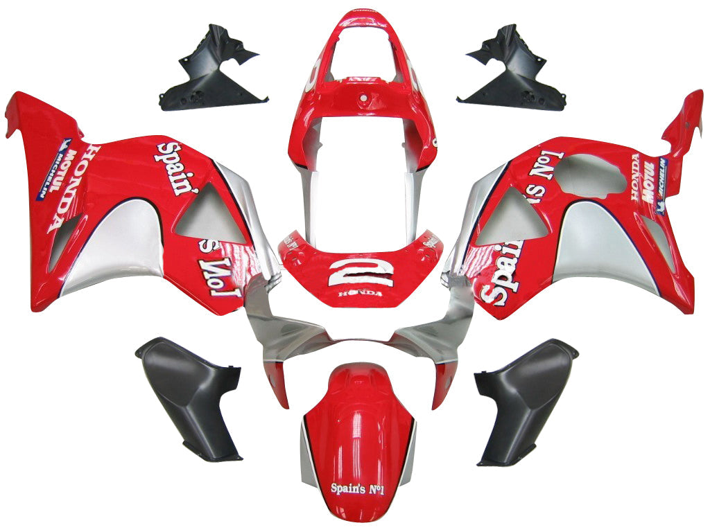 2002-2003 Honda CBR 954 RR Rouge & Argent No.2 Carénages Spin's Racing Générique