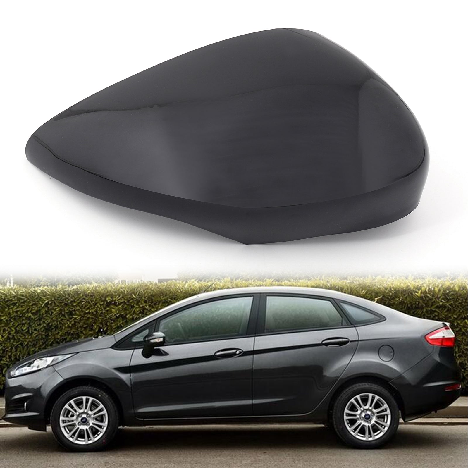 Couvercle de rétroviseur latéral de porte d'aile gauche/droite Ford Fiesta 2009-2015