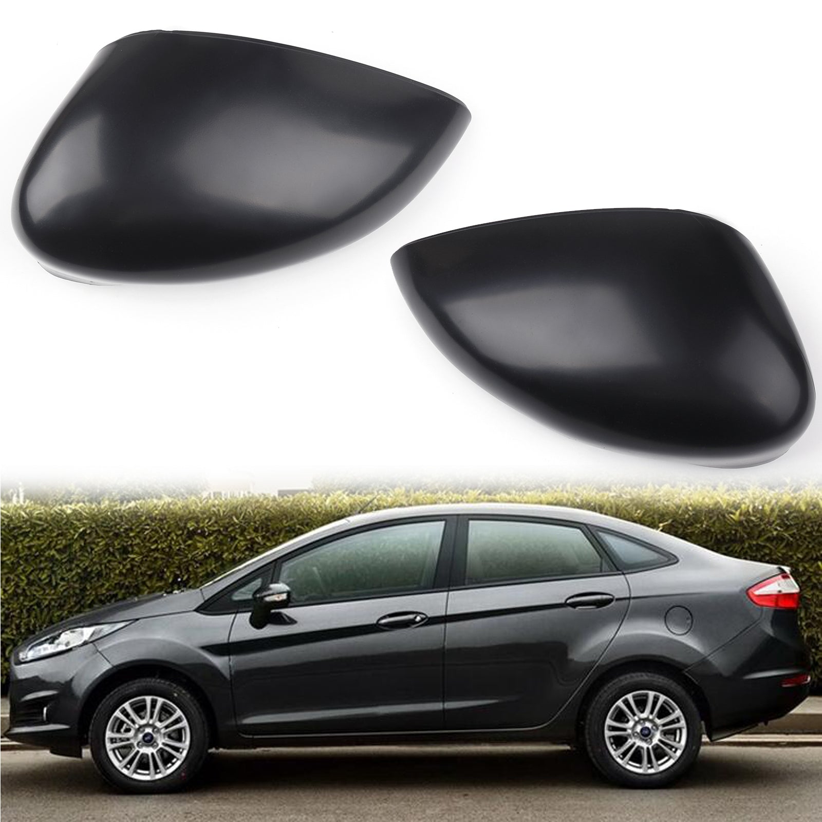 2009-2015 Ford Fiesta Left/Right Wing Door Side Rearview Mirror Cover Cap