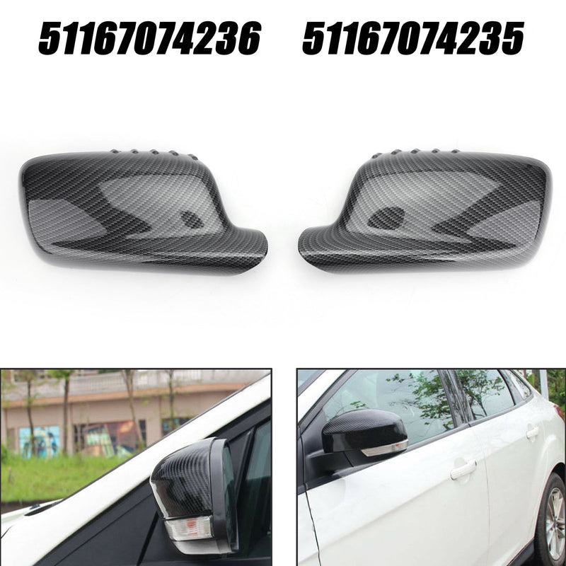 Generic 1Pair Mirror Cover Cap fit BMW E46 E65 E66 745i 750i 51167074236+51167074235