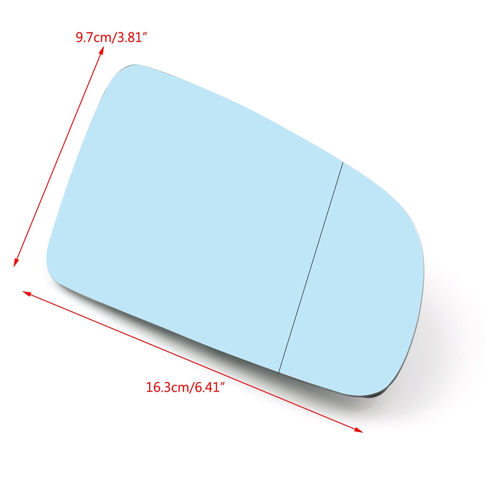 Nieuw links / rechts blauw achteruitkijkspiegelglas voor Audi A4 B6 B7 A6 C6 2005-2008 Generiek