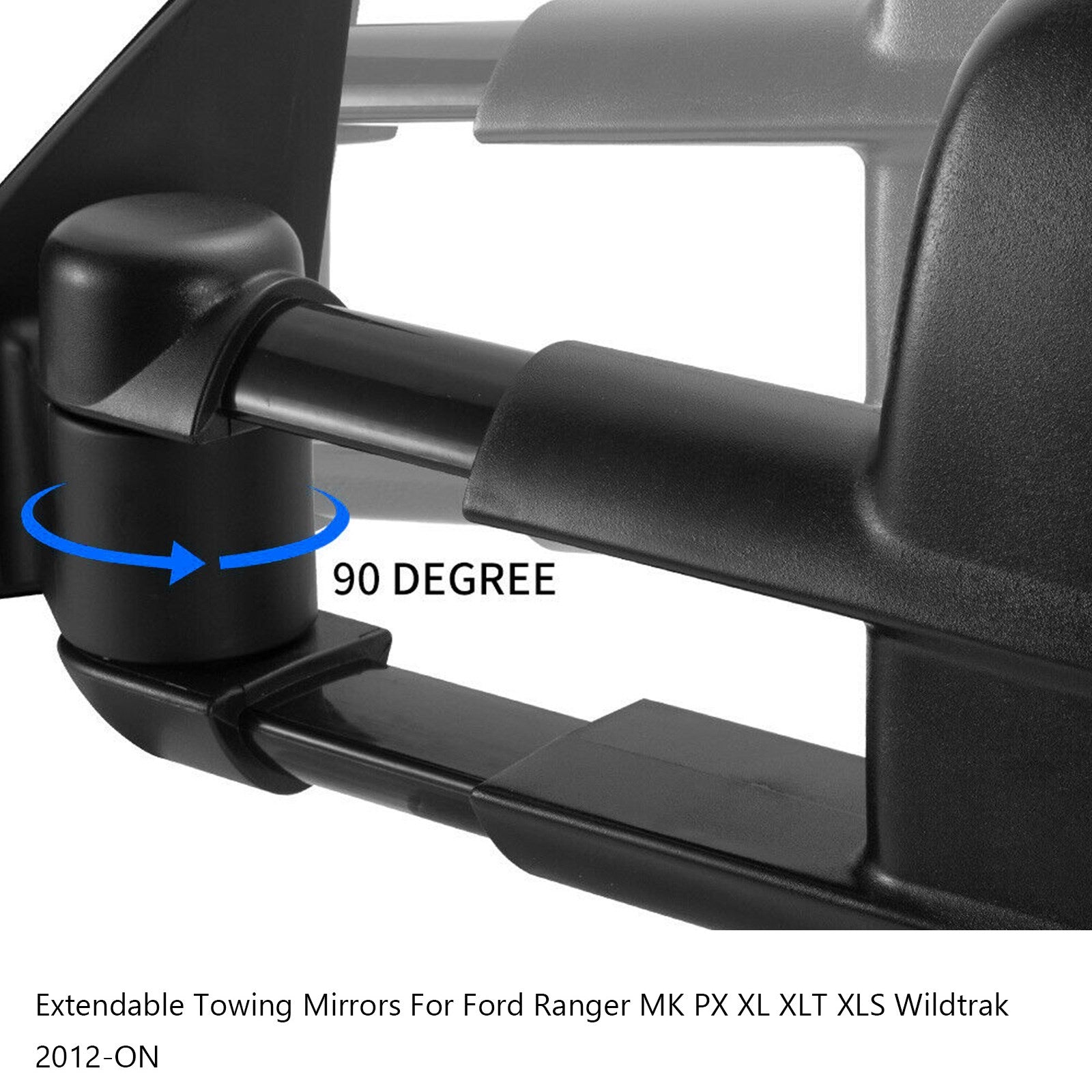 Rétroviseurs de remorquage extensibles Wildtrak pour FORD Ranger MK PX XL XLT XLS à partir de 2012, génériques