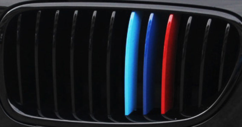Tri-Colour Front Grille Grill Cover Strips Clip Trim For BMW X3 X4 2011-2017 Generic