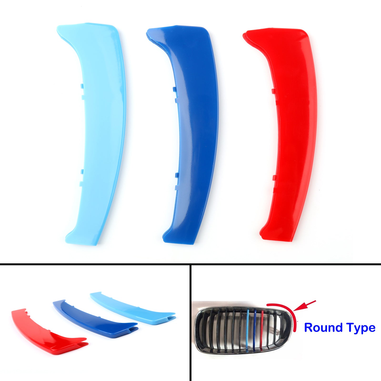 2004-2011 BMW M Grille Cover E87 Bar Kidney Decal Per Clip Stripe Series Color 1