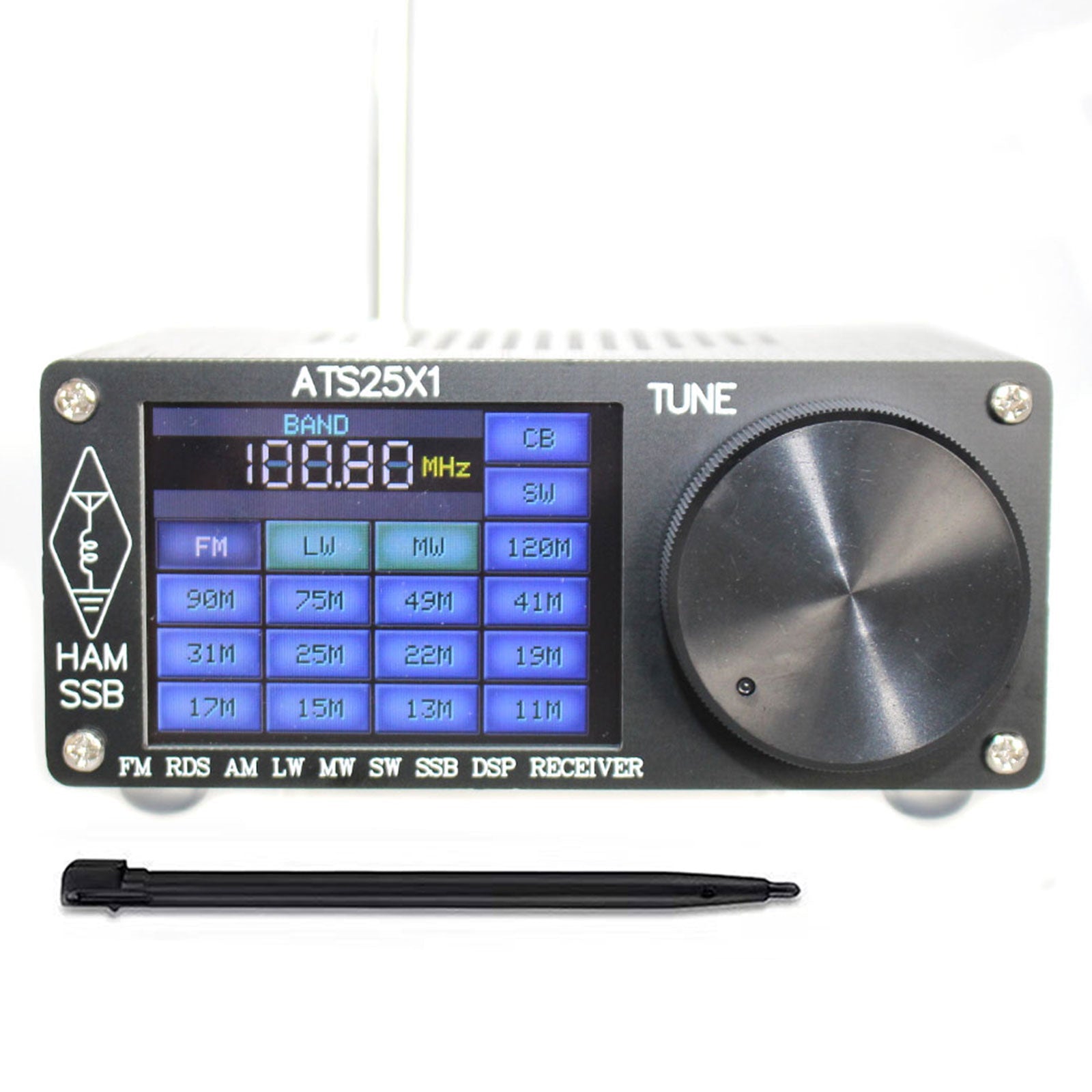 Récepteur Radio DSP toutes bandes d'origine ATS-25X1, FM LW MW SW avec écran tactile 2.4 pouces