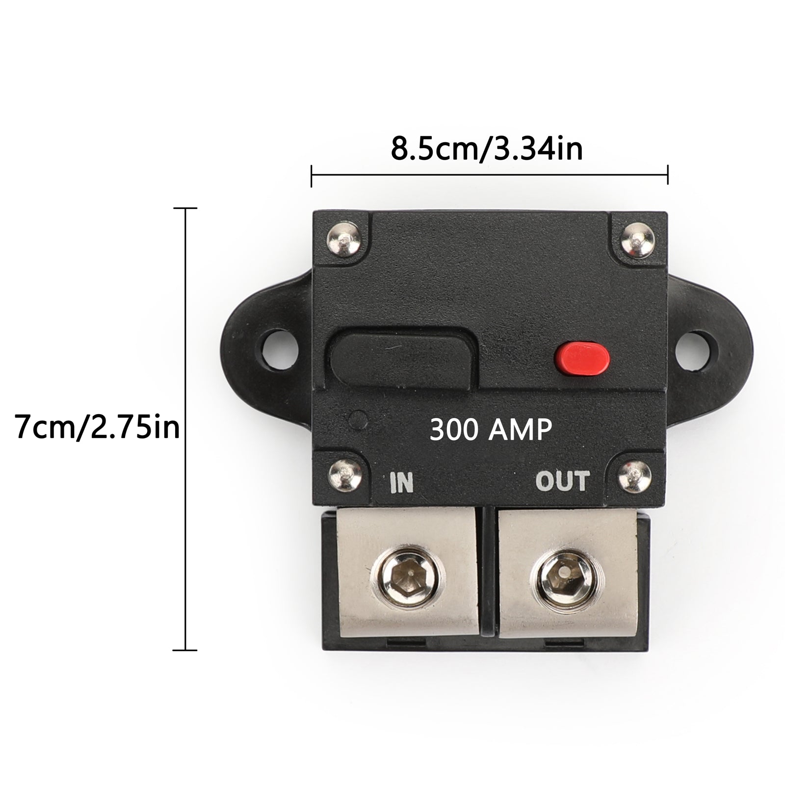 300A Amp Manual Reset Inline Circuit Breaker Fuse Terminal Block Marine Auto