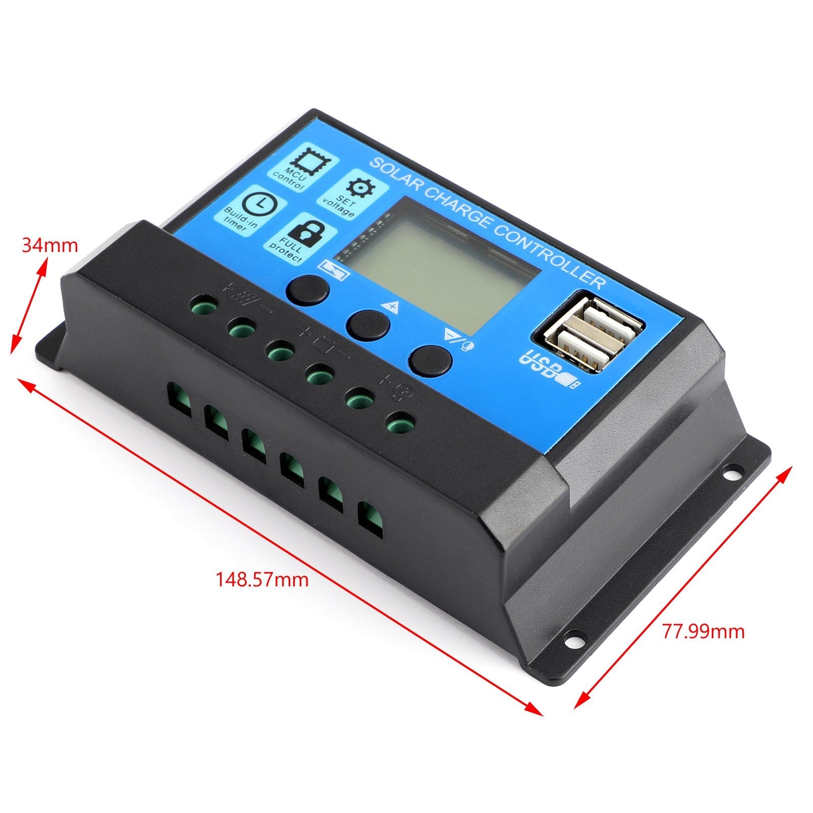 Controller PWM Solar 10-60A 12/24V Auto Focus Tracking Panel Regulator Charge