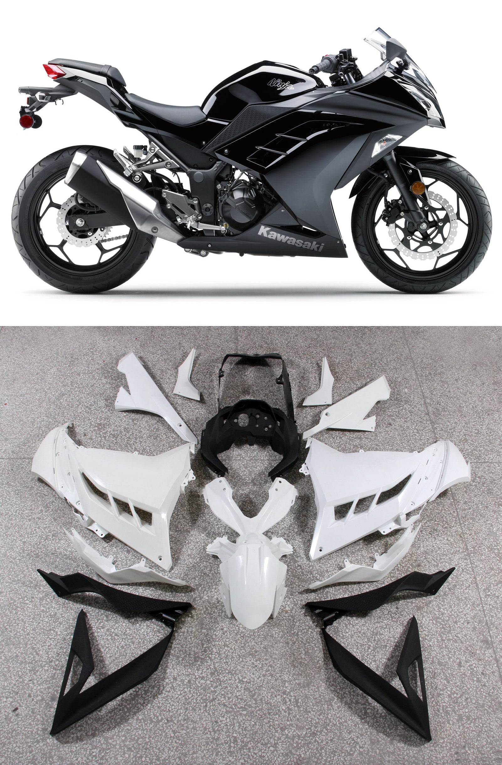 2013-2024 Kawasaki EX300/Ninja300 Injection Fairing Kit Bodywork Plastic ABS