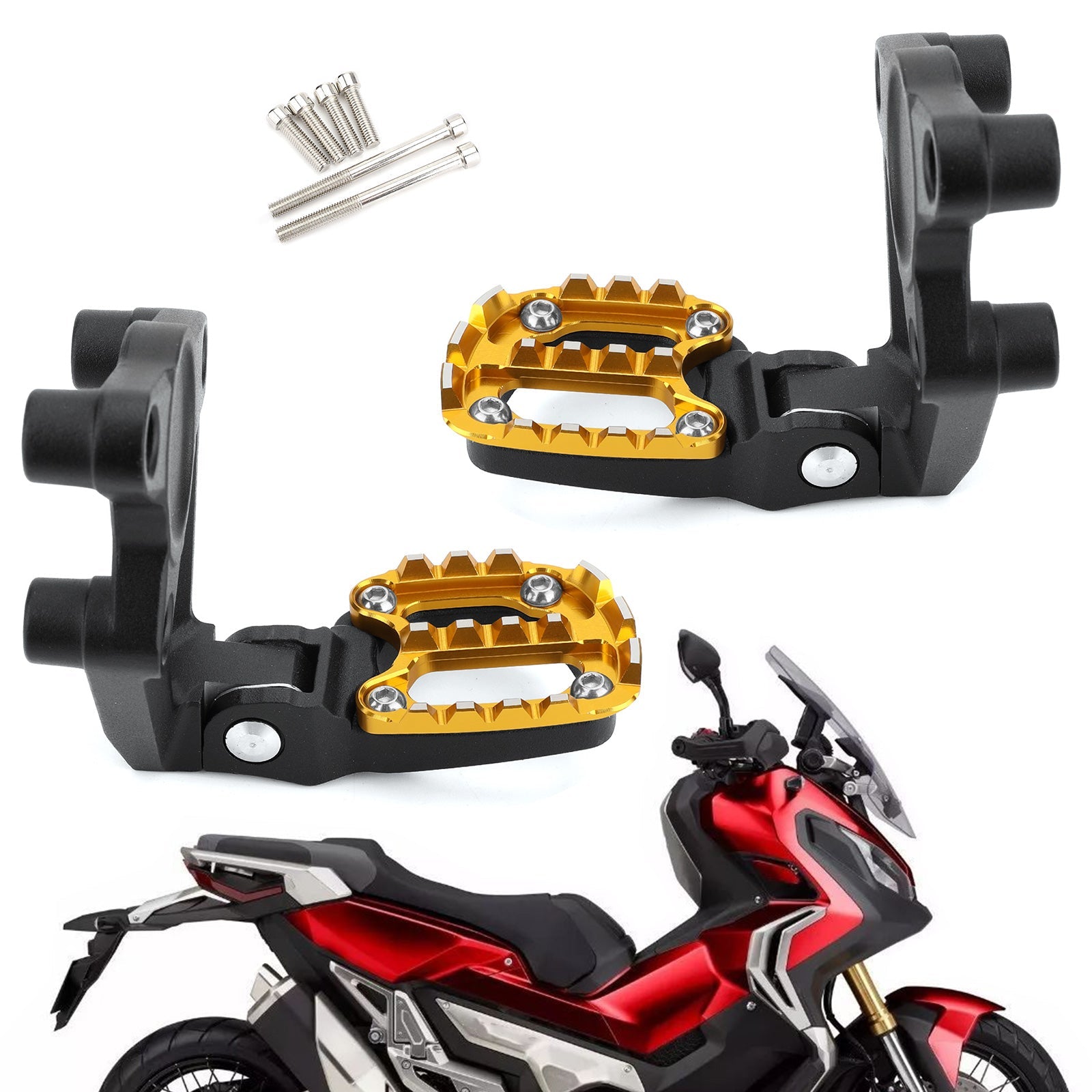 Motorcycle Folding Footrests Foot Pegs Rear Pedals For Honda X-ADV 750 2017-2018 Generic