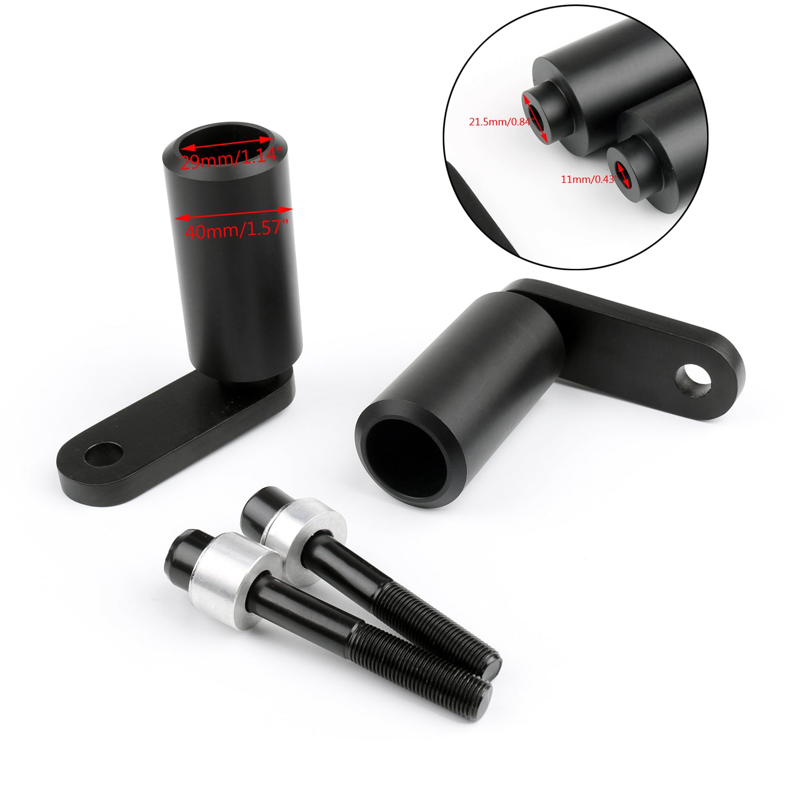 Frame Sliders Crash Protector Honda CBR 1000 RR 2004-2005 No Cut Black Generic