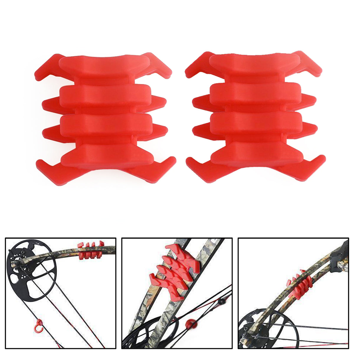 2x Limbsaver stabilisateur Super Quad Split membre composé arc amortisseur de vibrations