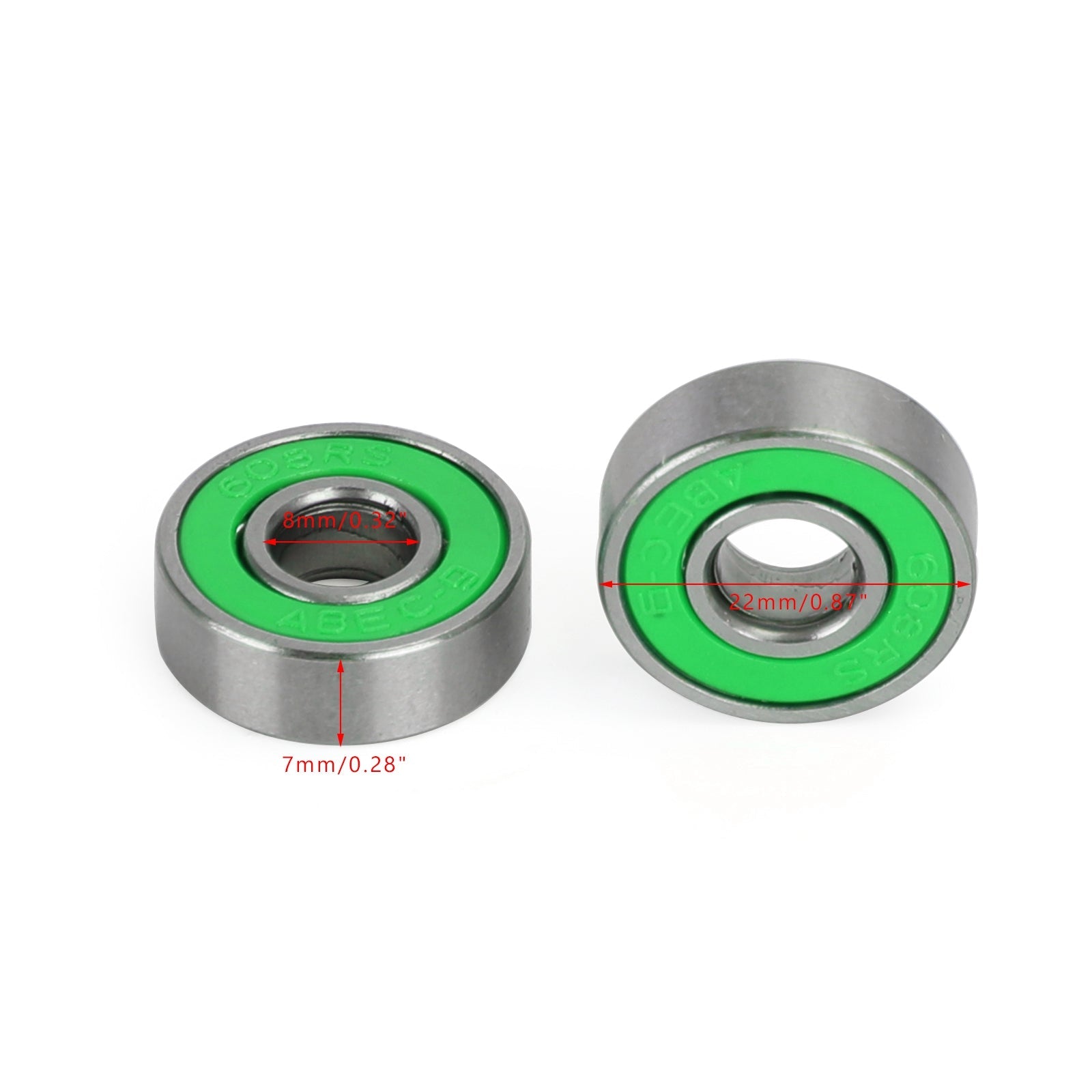 Skateboard Longboard Wheelchair Bearings Percision 608RS ABEC9 Bearing 8x22x7mm