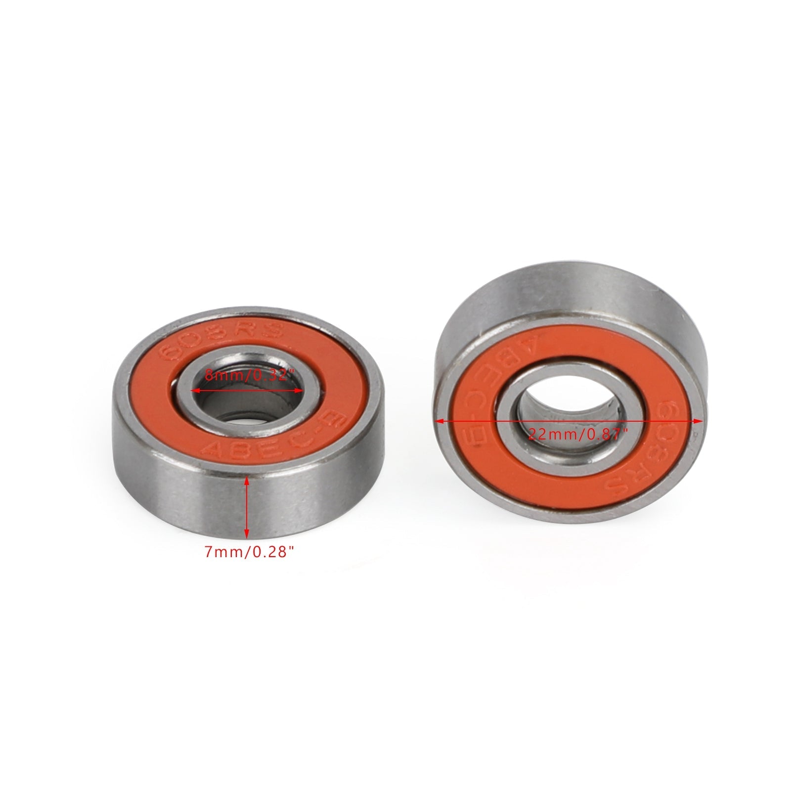 Skateboard Longboard Wheelchair Bearings Percision 608RS ABEC9 Bearing 8x22x7mm