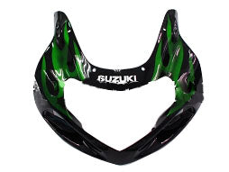 Carenados de carreras Suzuki GSXR 1000 negro y verde 2000-2002 genéricos