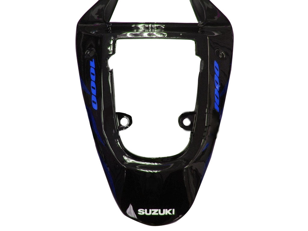 Carenados de carreras Suzuki GSXR 1000 negro y azul 2000-2002 genéricos