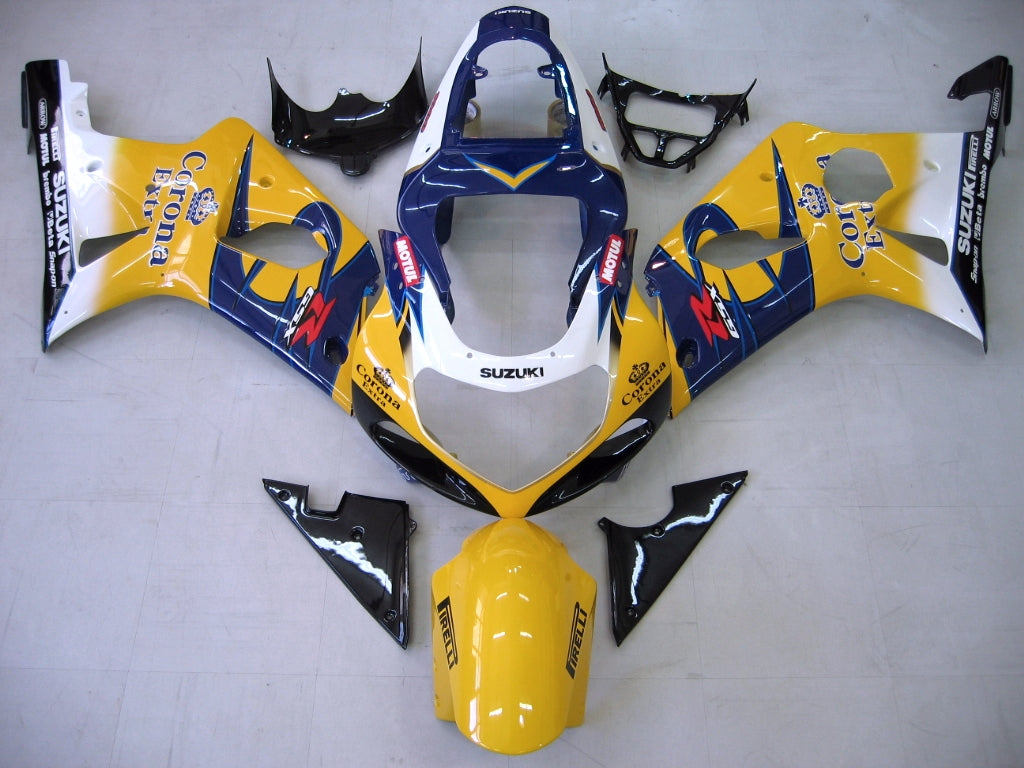 2000-2002 Suzuki GSXR 1000 amarillo y azul Corona GSXR Racing carenados genéricos