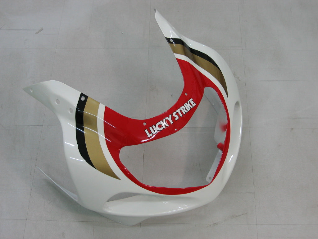 Carenados de carreras Lucky Strike blanco y rojo Suzuki GSXR 1000 2000-2002 genéricos