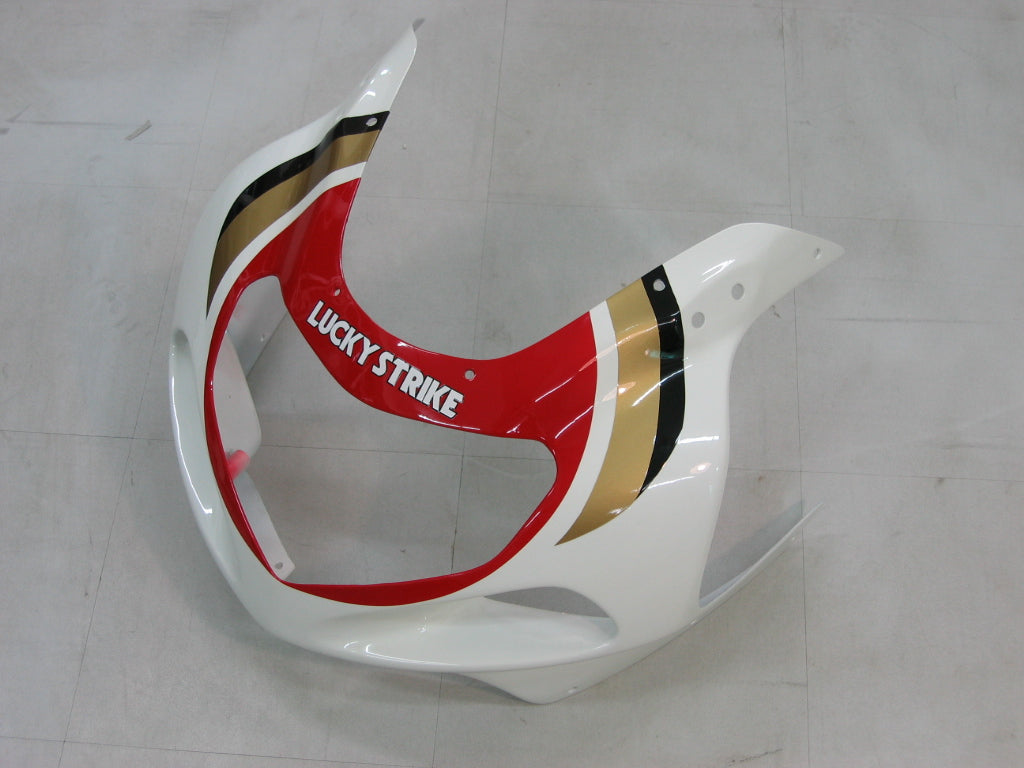 Carenados de carreras Lucky Strike blanco y rojo Suzuki GSXR 1000 2000-2002 genéricos