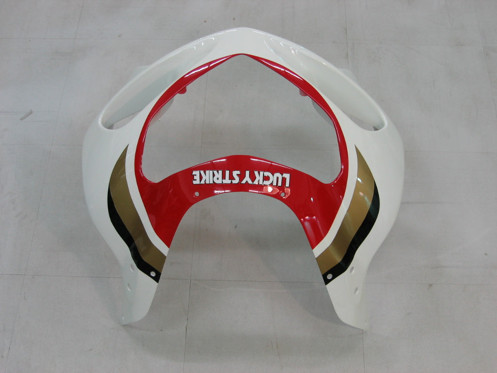 Carenados de carreras Lucky Strike blanco y rojo Suzuki GSXR 1000 2000-2002 genéricos