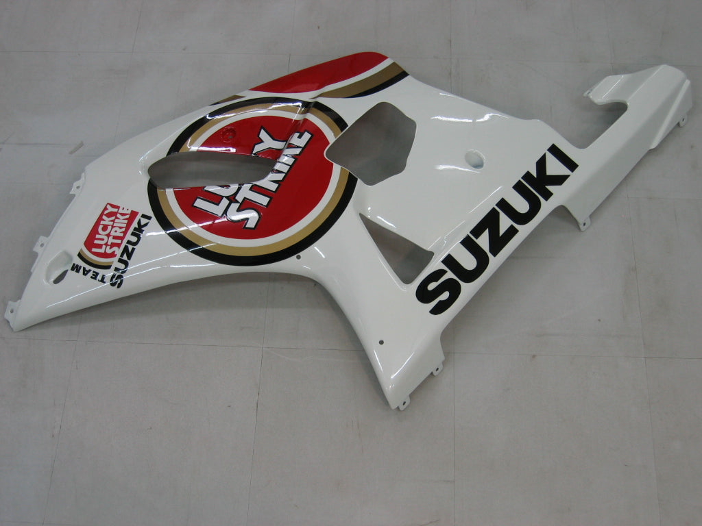 Carenados de carreras Lucky Strike blanco y rojo Suzuki GSXR 1000 2000-2002 genéricos