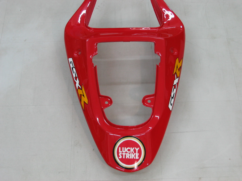 Carenados de carreras Lucky Strike blanco y rojo Suzuki GSXR 1000 2000-2002 genéricos