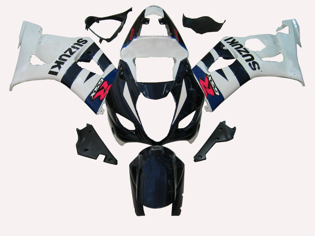 2003-2004 Suzuki GSXR 1000 White & Blue GSXR Racing Amotopart Fairings