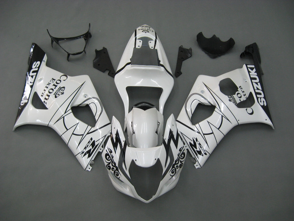 2003-2004 Suzuki GSXR 1000 White Corona GSXR Racing Fairings Generic