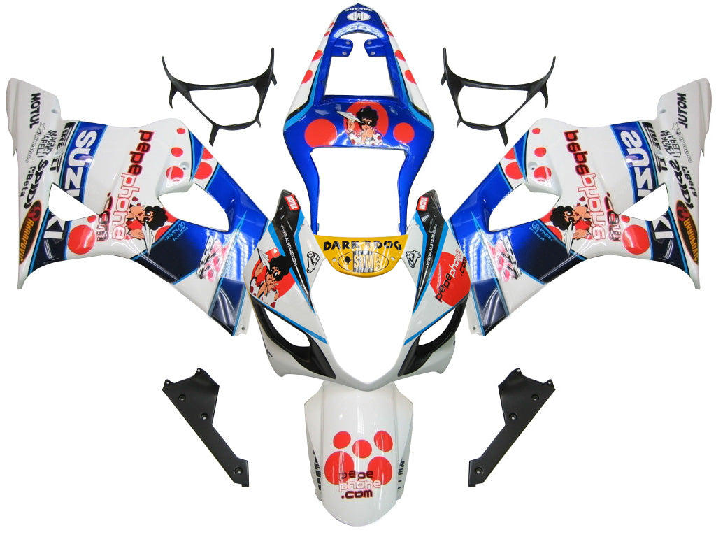 2003-2004 Suzuki GSXR 1000 flerfarge pepephone Racing Fairings Generic