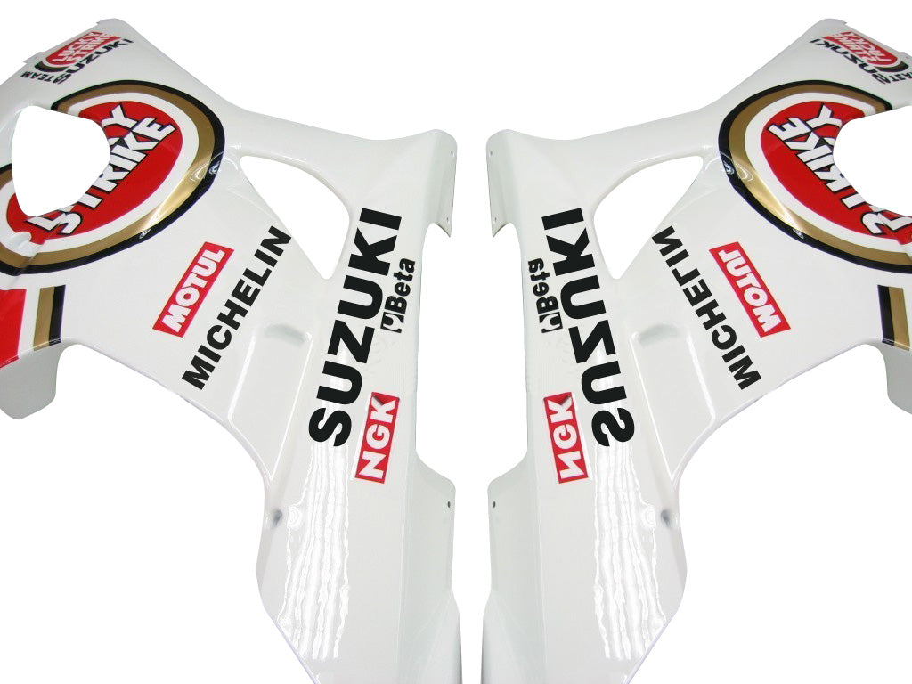 2003-2004 Suzuki GSXR 1000 White and Red Lucky Strike Racing Fairings Generic