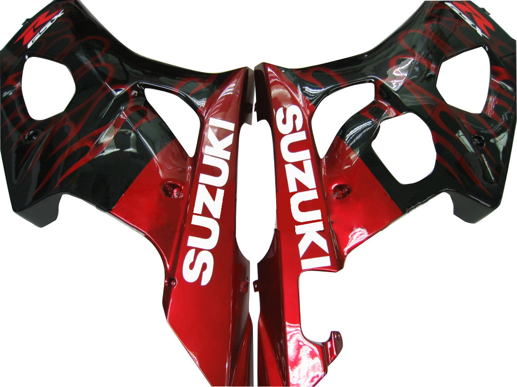 2003-2004 Suzuki GSXR 1000 Black & Red Flame Suzuki Racing Fairings Generic