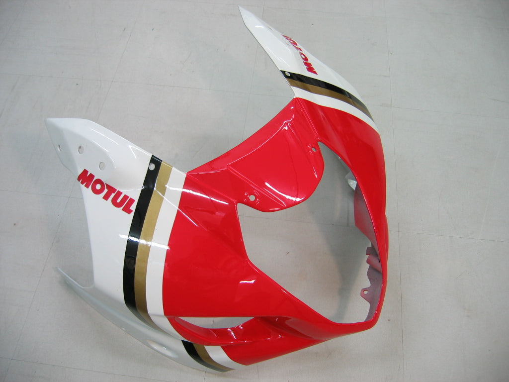 2003-2004 GSXR1000 Bodywork Fairing Svart Rød ABS Sprøytestøpt plastsett Generisk