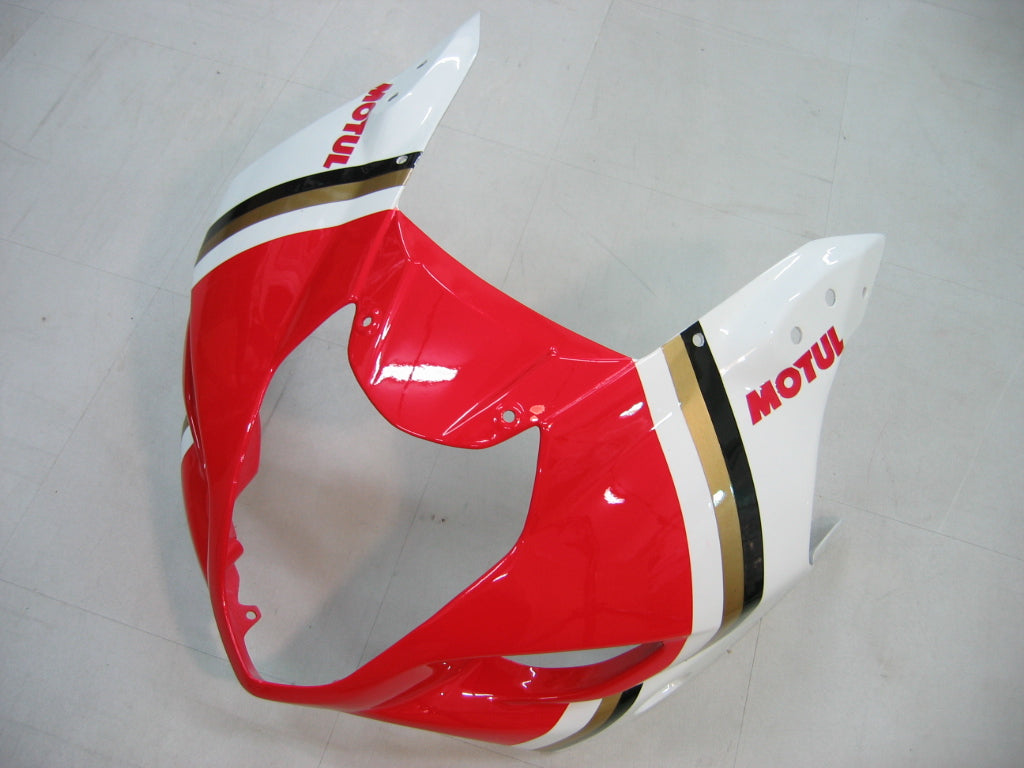 2003-2004 GSXR1000 Bodywork Fairing Svart Rød ABS Sprøytestøpt plastsett Generisk