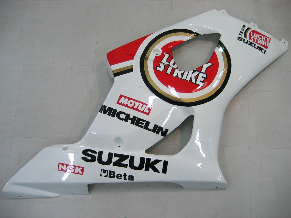 2003-2004 GSXR1000 Bodywork Fairing Svart Rød ABS Sprøytestøpt plastsett Generisk