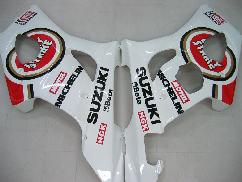 2003-2004 GSXR1000 Bodywork Fairing Svart Rød ABS Sprøytestøpt plastsett Generisk