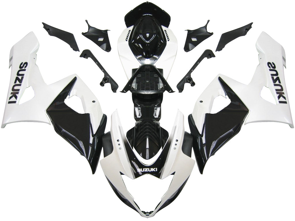 For GSXR1000 2005-2006 Bodywork Fairing White Black ABS Injection Molded Plastics Set