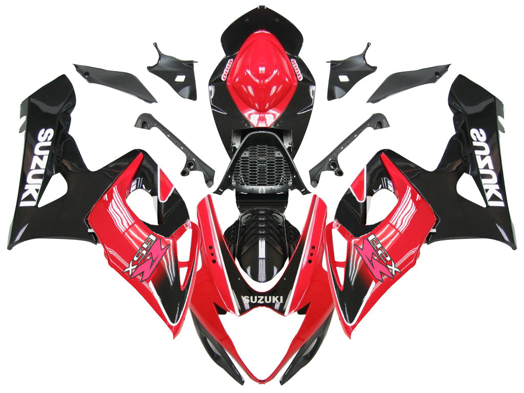 2005-2006 Suzuki GSXR 1000 zwart en rood GSXR Racing stroomlijnkappen algemeen