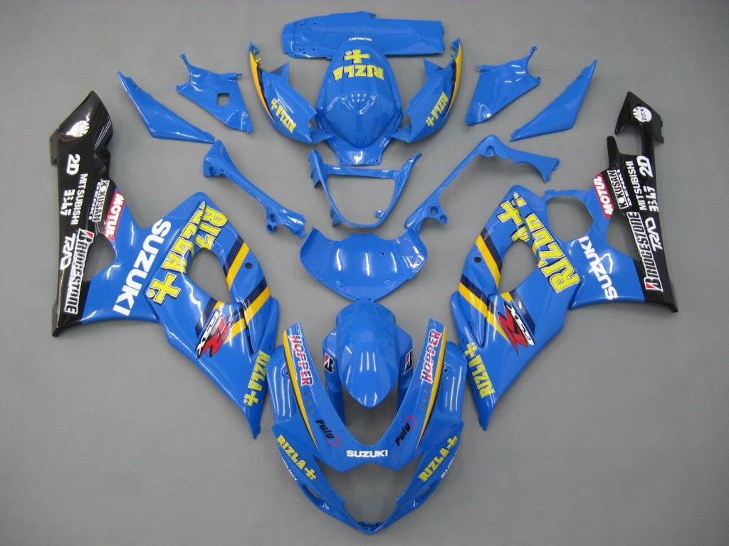 2005-2006 Suzuki GSXR 1000 blauwe Rizla Racing stroomlijnkappen algemeen