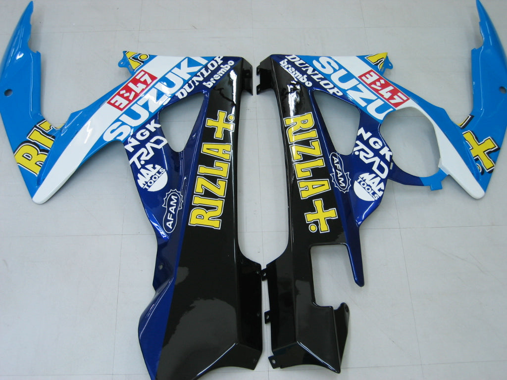 2005-2006 Suzuki GSXR 1000 blauwe Rizla Racing stroomlijnkappen algemeen