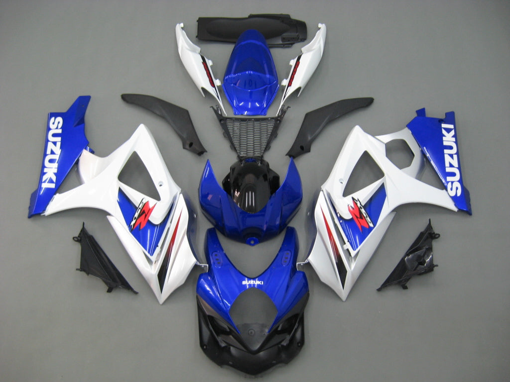 2007-2008 Suzuki GSXR 1000 blauw-witte GSXR Racing stroomlijnkappen algemeen