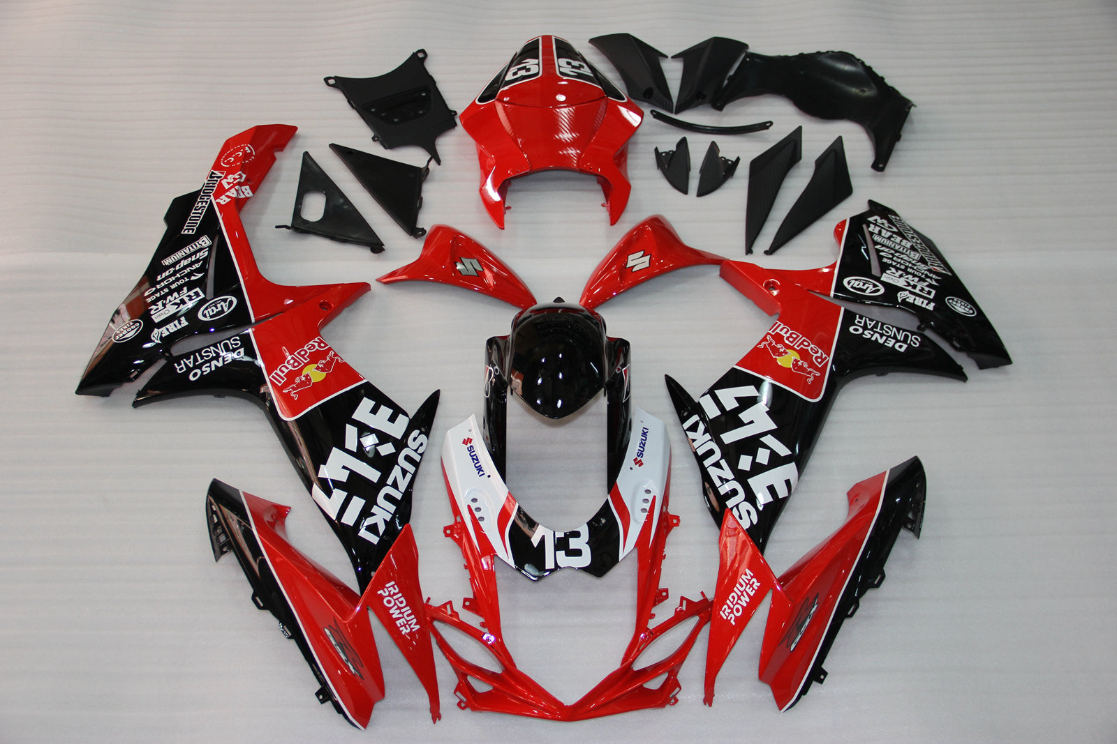 Kit de carénage Multi noir et rouge Suzuki GSXR1000 2009-2016