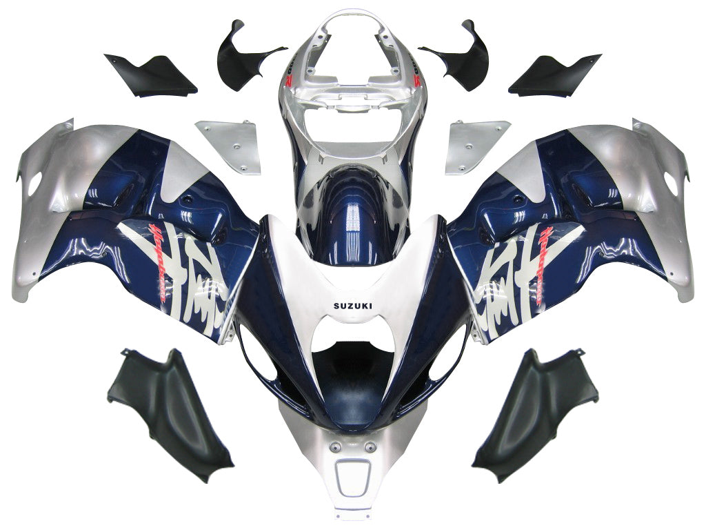 1999-2007 Suzuki GSX1300 Hayabusa Bleu et Argent Hayabusa Racing Carénages Générique