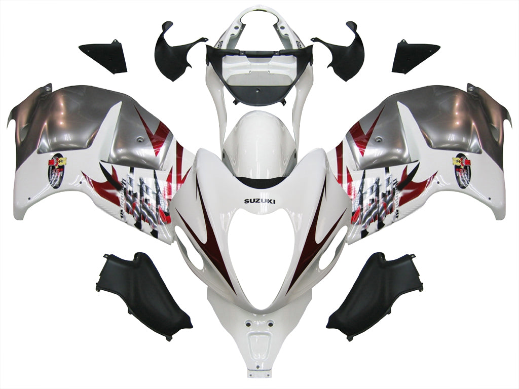 1999-2007 Suzuki GSX1300 Hayabusa Blanc et Argent Hayabusa Racing Carénages Générique