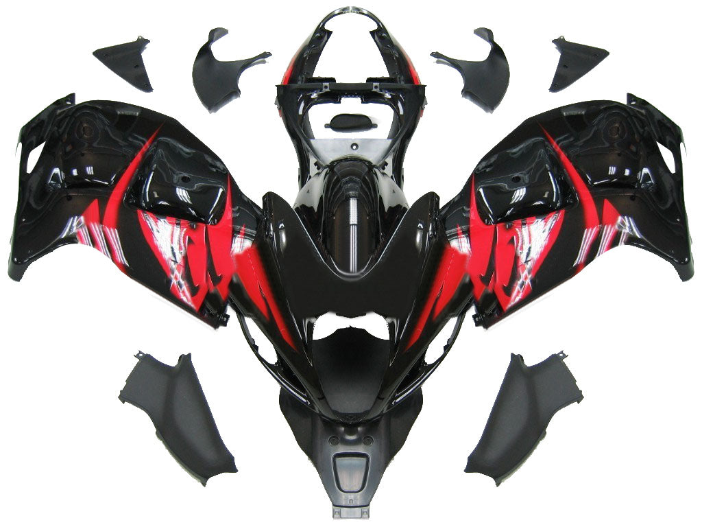 1999-2007 Suzuki GSX1300 Hayabusa Noir et Rouge Hayabusa Racing Carénages Générique