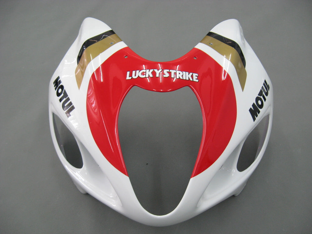 1999-2007 Suzuki GSX1300 Hayabusa Blanc & Rouge Lucky Strike Racing Carénages Générique