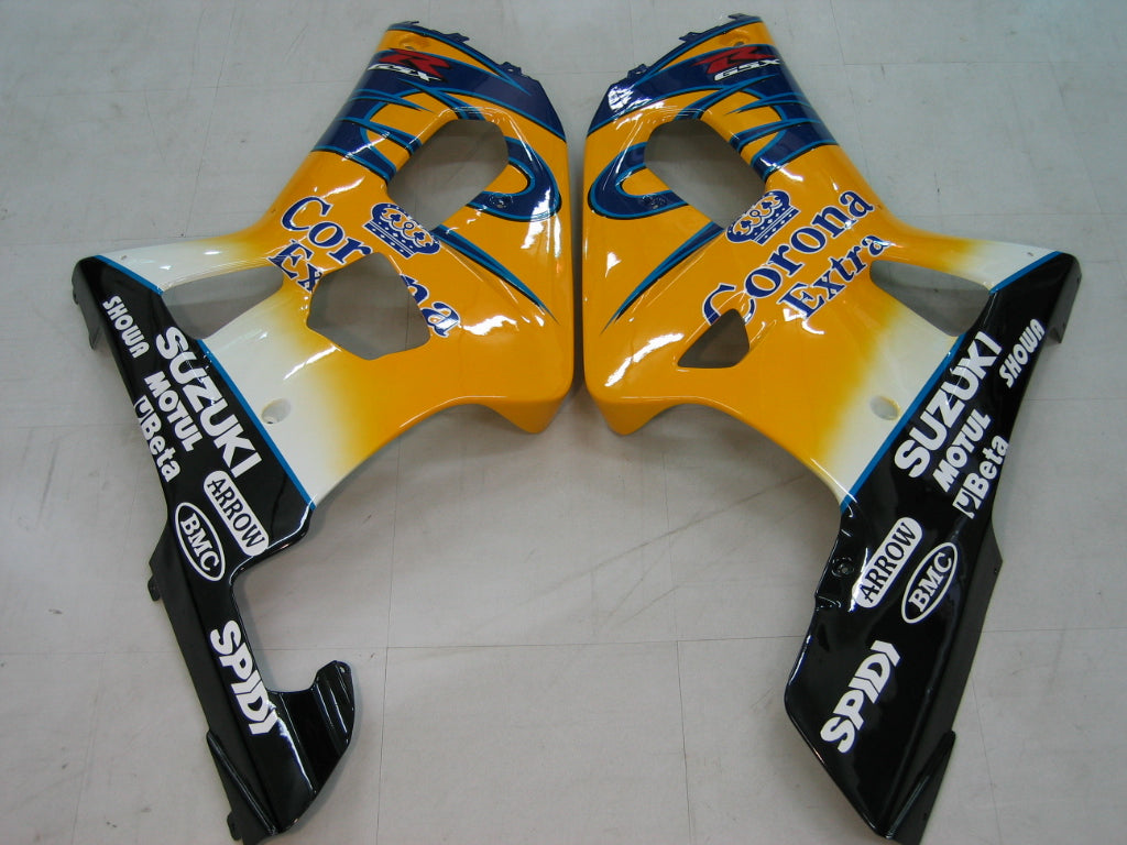 For GSXR600 2001-2003 Bodywork Fairing Yellow ABS Injection Molded Plastics Set