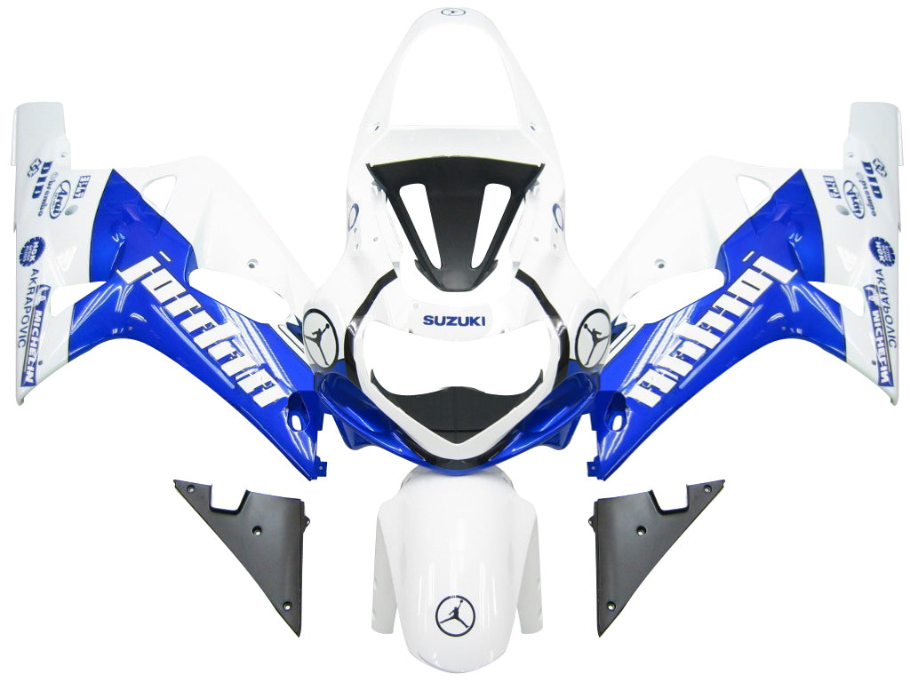 2001-2003 Suzuki GSXR 600 blanco azul Jordan GSXR Racing carenados genéricos